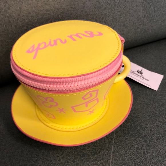 Disney Bags Disney Tea Cup Spin Me Clutch Wristlet Nwt Poshmark